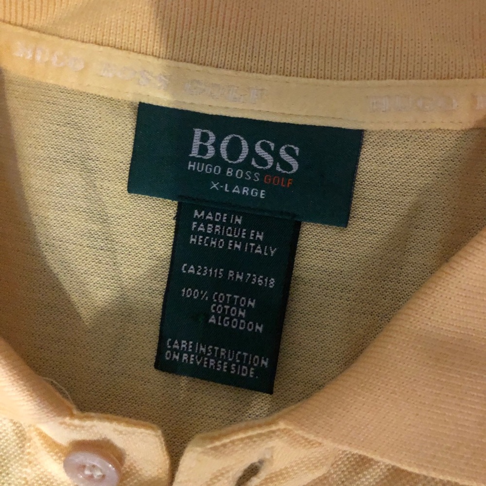 NWOT Yellow Hugo Boss Shirt xl - Picture 3 of 6